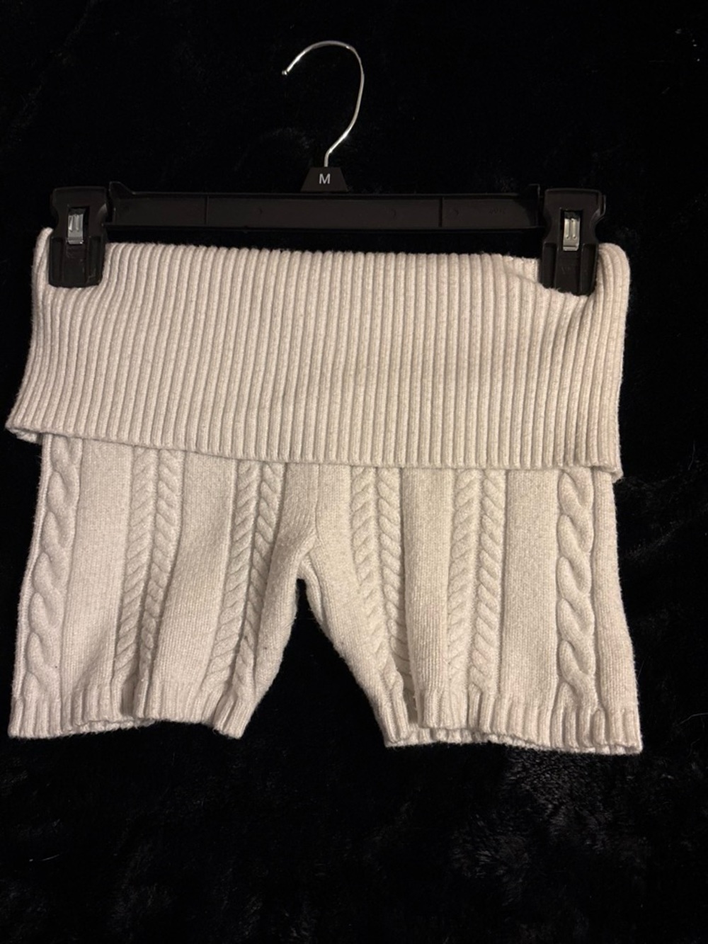 Harper Cream Off-the-Shoulder Cable Knit Women's Sweater Top